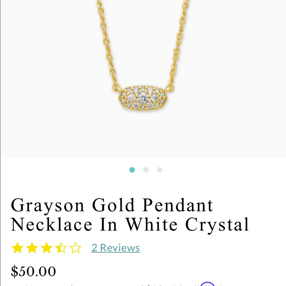 Kendra Scott gold pendent. Worn once!
